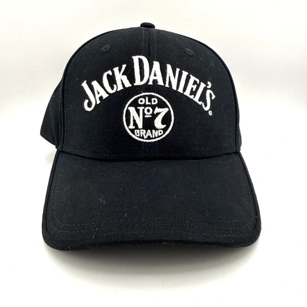 Jack Daniel's Whiskey Old No 7 Logo Baseball Hat Black Adjustable Cap Licensed